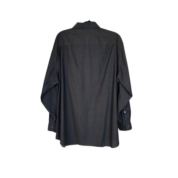 Calvin Klein Mens Button Up Shirt Size 17.5 32/33 Blue Non Iron Career Preppy - Picture 2 of 8